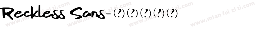 Reckless Sans字体转换